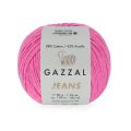 Пряжа Gazzal jeans (1135) ярко-розовый, фото 1