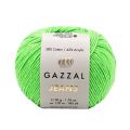 Пряжа Gazzal jeans (1150) зеленый неон, фото 1