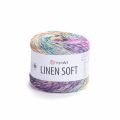 Пряжа YarnArt Linen Soft (7401) радуга, фото 1
