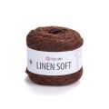 Пряжа YarnArt Linen Soft (7309) горький шоколад, фото 1
