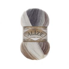 Пряжа Alize angora gold batik (5742) белый-серый-коричневый, фото 2