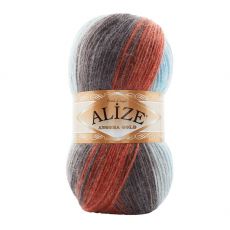 Пряжа Alize angora gold batik (7922) серо-голубой терракот, фото 1