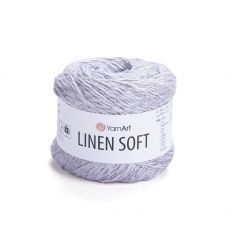 Пряжа YarnArt Linen Soft (7320) стальной, фото 1
