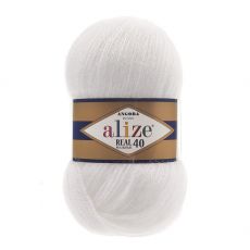 Пряжа Alize angora real 40 (55) белый, фото 1