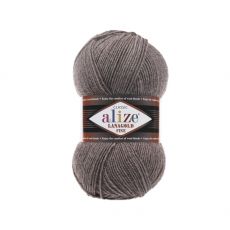 Пряжа Alize lanagold fine (240) коричневый меланж, фото 1
