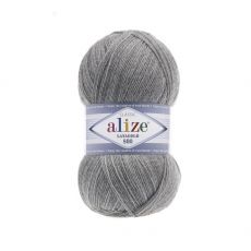 Пряжа Alize lanagold 800 (21) серый меланж, фото 1