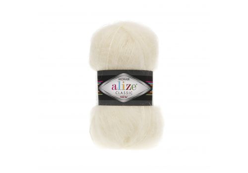 Пряжа Alize mohair classic (01) кремовый, фото 1
