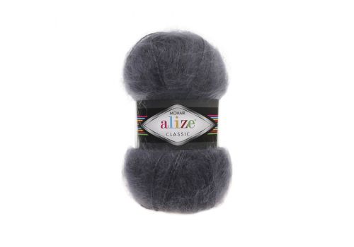 Пряжа Alize mohair classic (53) темно-серый, фото 1
