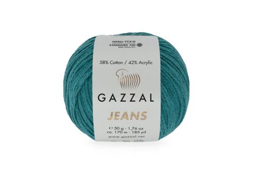 Пряжа Gazzal jeans (1130) темный изумруд, фото 1