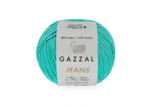 Пряжа Gazzal jeans (1108) темная бирюза, фото 1