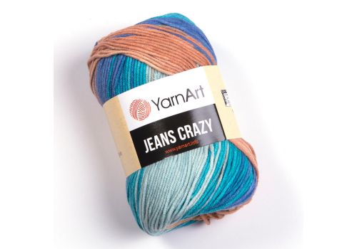 Пряжа YarnArt Jeans Crazy (8207) джинс принт, фото 1