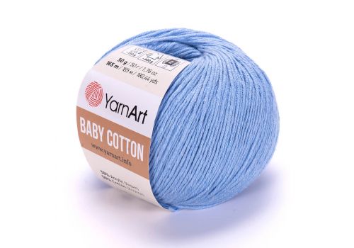 Пряжа YarnArt Baby Cotton (448) голубой, фото 1