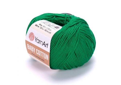 Пряжа YarnArt Baby Cotton (442) светлый изумруд, фото 1