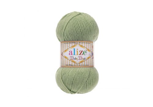Пряжа Alize baby best (138) оливковый, фото 1