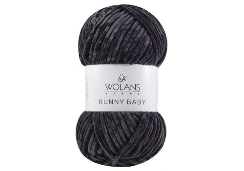 Пряжа Wolans Bunny Baby (100-10) черный, фото 2