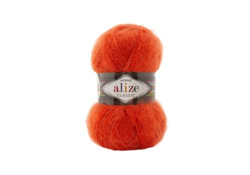 Пряжа Alize mohair classic (37) оранжевый, фото 1