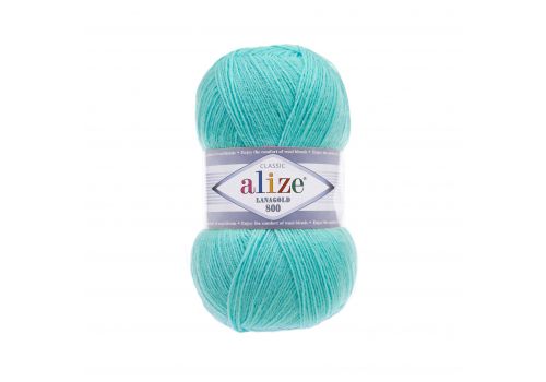 Пряжа Alize lanagold 800 (462) морская зелень, фото 1