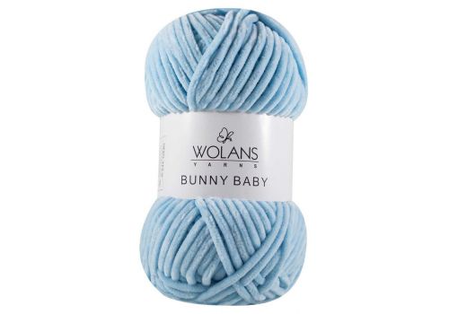 Пряжа Wolans Bunny Baby (100-11) голубой, фото 2