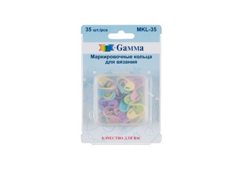 Для вязания Gamma MKL-35 кольца маркировочные пластик d 20 мм 35 шт в блистере с замком, фото 1