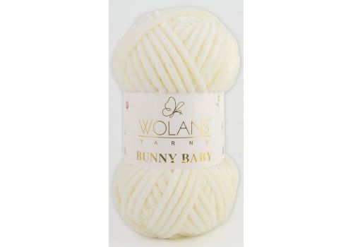 Пряжа Wolans Bunny Baby (100-02) кремовый, фото 1