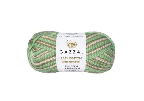 Пряжа Gazzal Baby Cotton Rainbow (477), фото 1