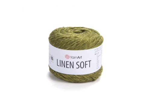 Пряжа YarnArt Linen Soft (7314) болотный, фото 1