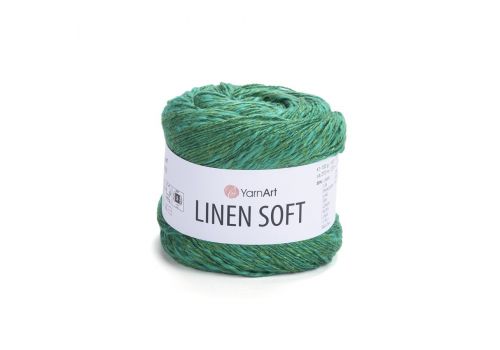 Пряжа YarnArt Linen Soft (7315) изумруд, фото 1