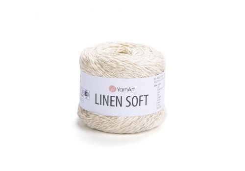 Пряжа YarnArt Linen Soft (7302) ваниль, фото 1