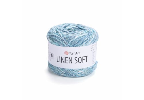 Пряжа YarnArt Linen Soft (7408) голубая лагуна, фото 1