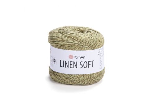 Пряжа YarnArt Linen Soft (7313) хаки, фото 1
