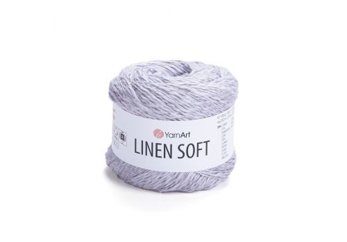 Пряжа YarnArt Linen Soft (7320) стальной, фото 1