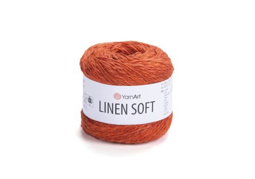 Пряжа YarnArt Linen Soft (7310) оранжевый, фото 1