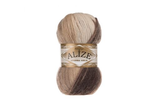 Пряжа Alize angora gold batik (6779) коричневый принт, фото 1